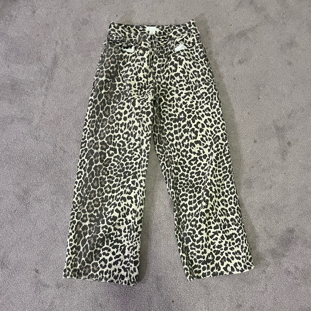 Leopard Print Wide-Leg Pants